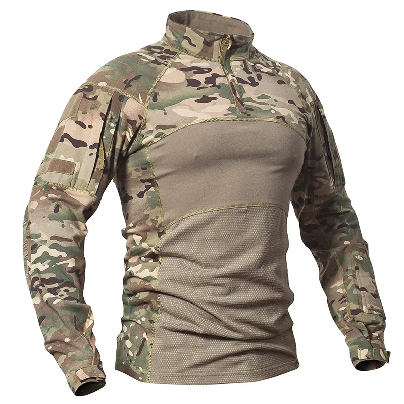 Hunting Outdoor Clothing - Men's Camouflage Hunting Combat T Shirt