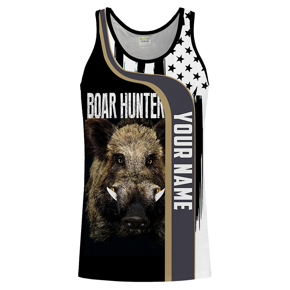 Custom Name Boar Hunter Tank T - огляд і ціна Hunting Dog Outdoor