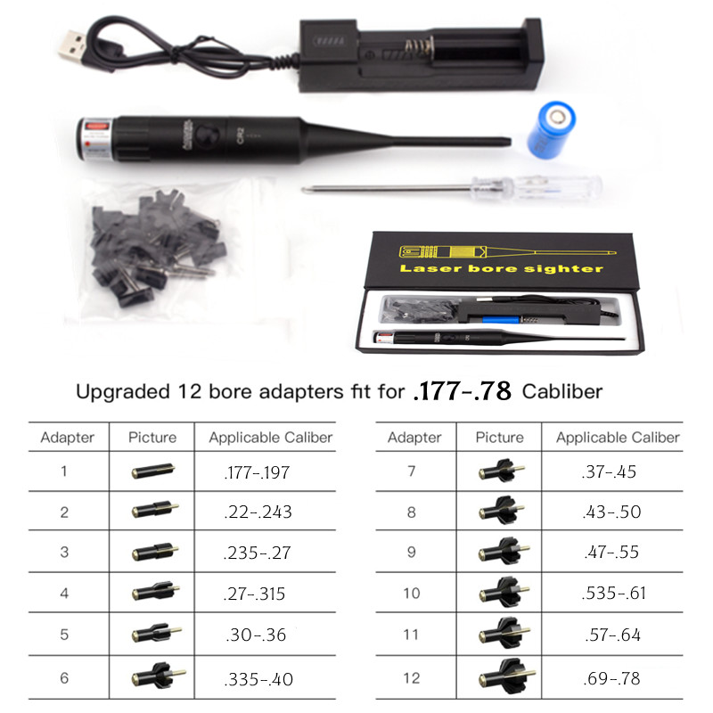 Bore Sight Kit 12Adpaters Lase - огляд і ціна Laser Boresighter Kit