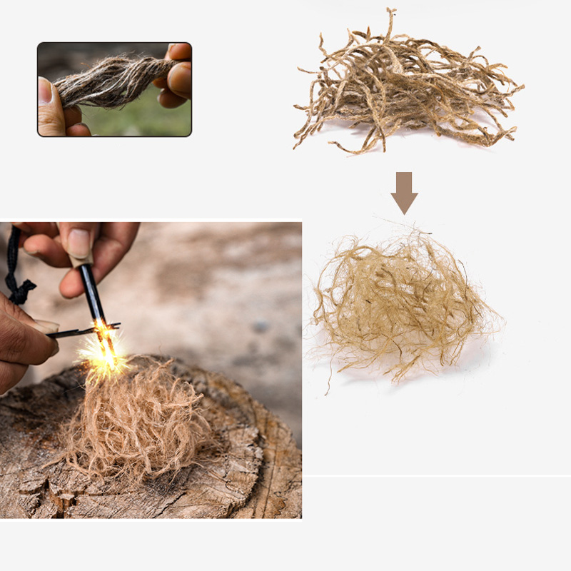 Outdoor Mini Wax Hemp Rope Por - огляд і ціна Fire Starter Waterproof