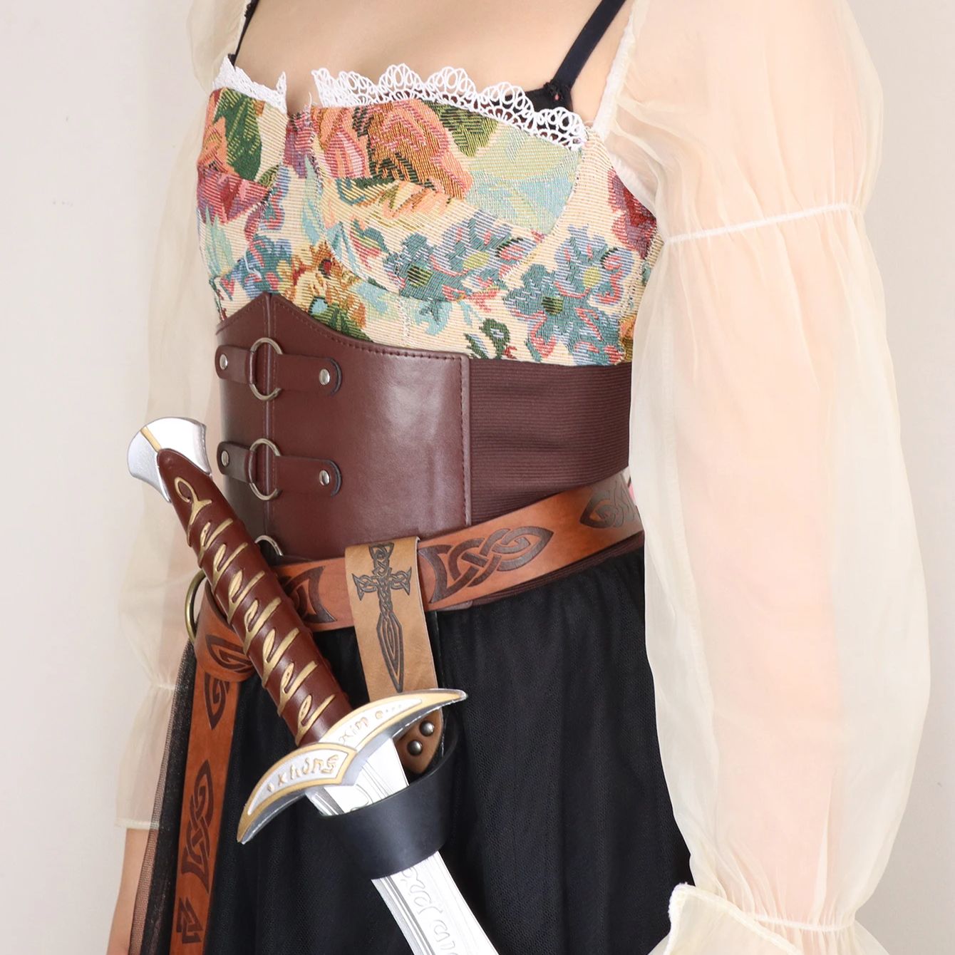 1pc Medieval PU Leather Sword  - огляд і ціна Outdoor Hunting Tv