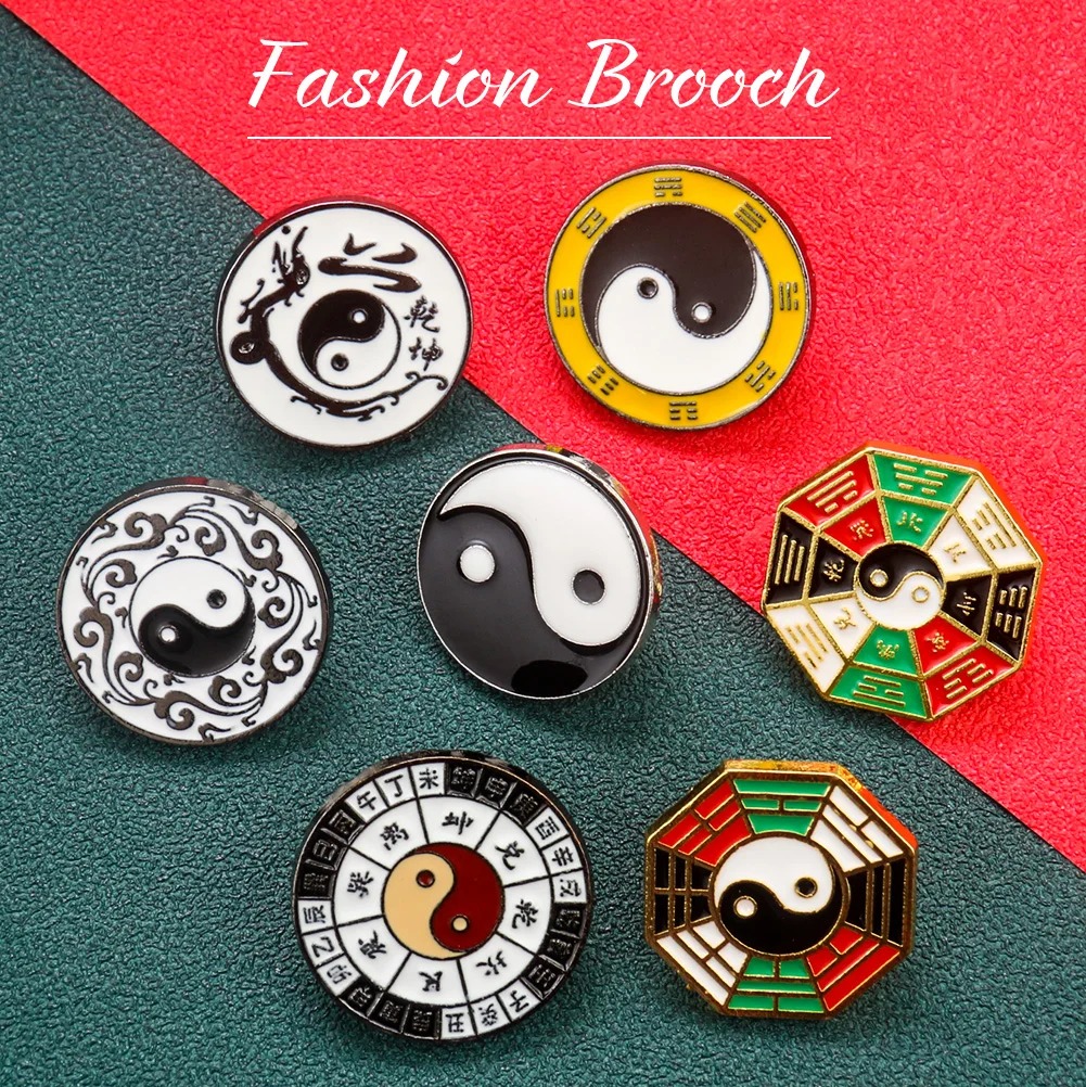 Yin Yang Symbol Metal Brooch C - огляд і ціна Hunting Outdoor Clothing